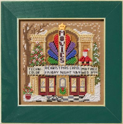 Movie Theater by Mill Hill 2026 Winter Series Buttons and Beads Kit Beaded cross stitch kit