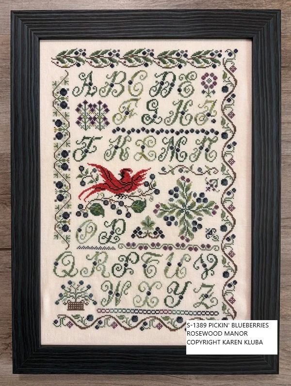 Pickin' Blueberries by Rosewood Manor Design 2026 Counted cross-stitch pattern