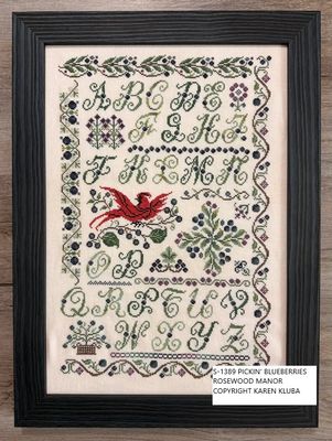 Pickin' Blueberries by Rosewood Manor Design 2026 Counted cross-stitch pattern
