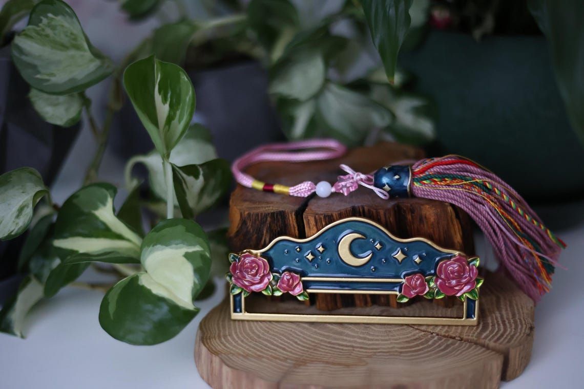 Blue Moon Bell pull / Hanger from Shovkovycia Frame for The Moth in the Rosarium by MilleFleur