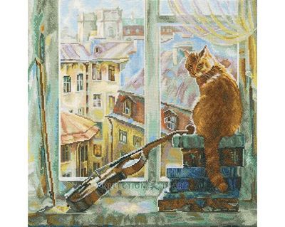Morning melody by RTO Cat Collection Сounted Cross Stitch Kitt