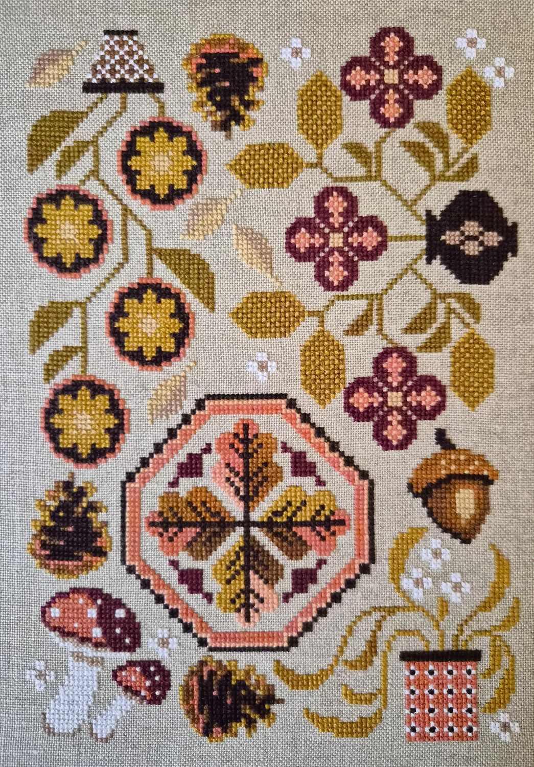 Autumn Feels by The Artsy Housewife Exclusive Needlework Marketplace 2026 Counted cross-stitch pattern