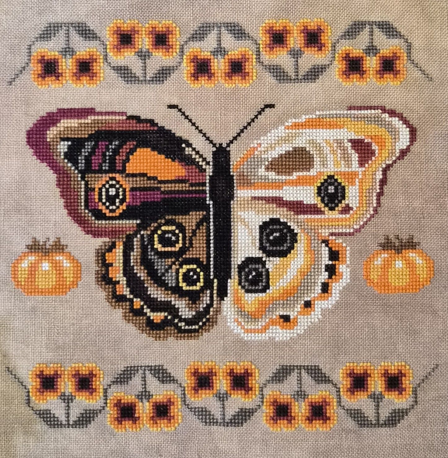 A Study in Persimmon by The Artsy Housewife Exclusive Needlework Marketplace 2026 Counted cross-stitch pattern