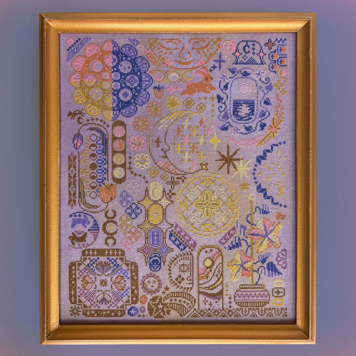 Moon Sampler by Jessica Doize (JEDxStitch) Exclusive Needlework Marketplace 2026 Counted cross-stitch pattern