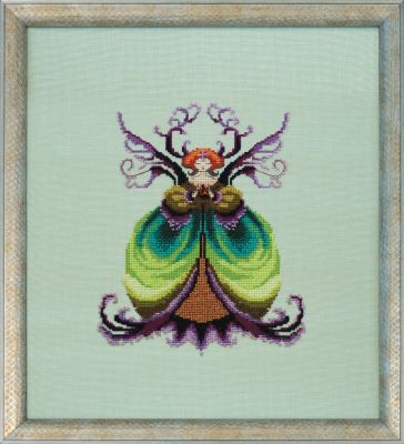June Bug by Nora Corbett 2022 Fluttering Fashion Collection cross stitch pattern, embellishment pack