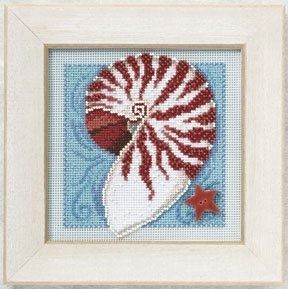 Nautilus Shell by Mill Hill 2010 Spring Series Buttons and Beads Collection Beaded cross stitch embroidery kit