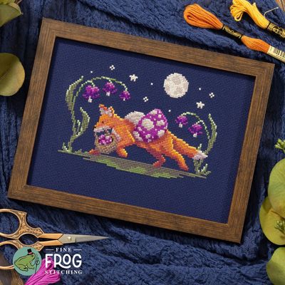 Mushroom Thief by Fine Frog Stitching Exclusive Needlework Marketplace 2026 Printed Counted Cross Stitch pattern