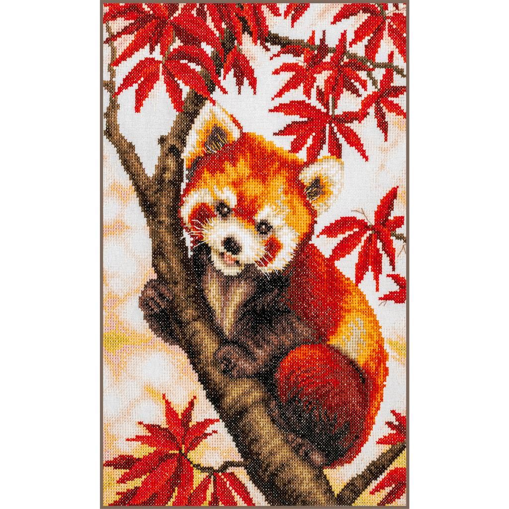 Snuggled in the Maple Tree by Lanarte 2026 Animals Collection Counted Cross Stitch Kit