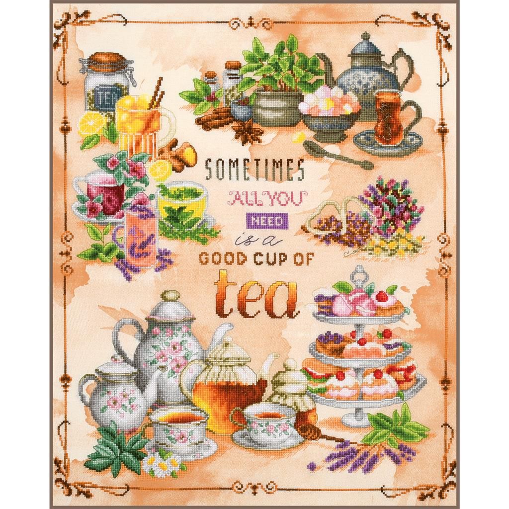 Tea lover's delight by Lanarte Home and Garden Collection 2026 Counted Cross Stitch kit