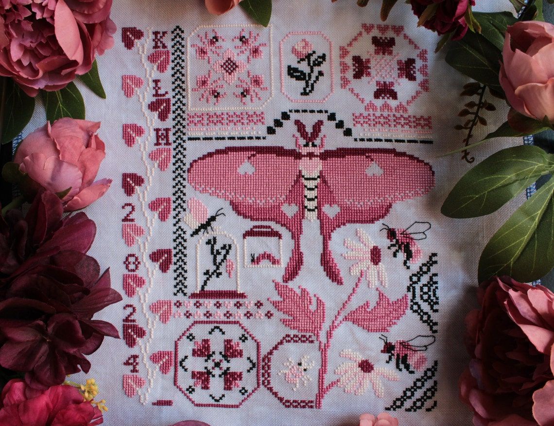 Luna Love by Sprouting Lupine 2024 Printed counted cross-stitch pattern