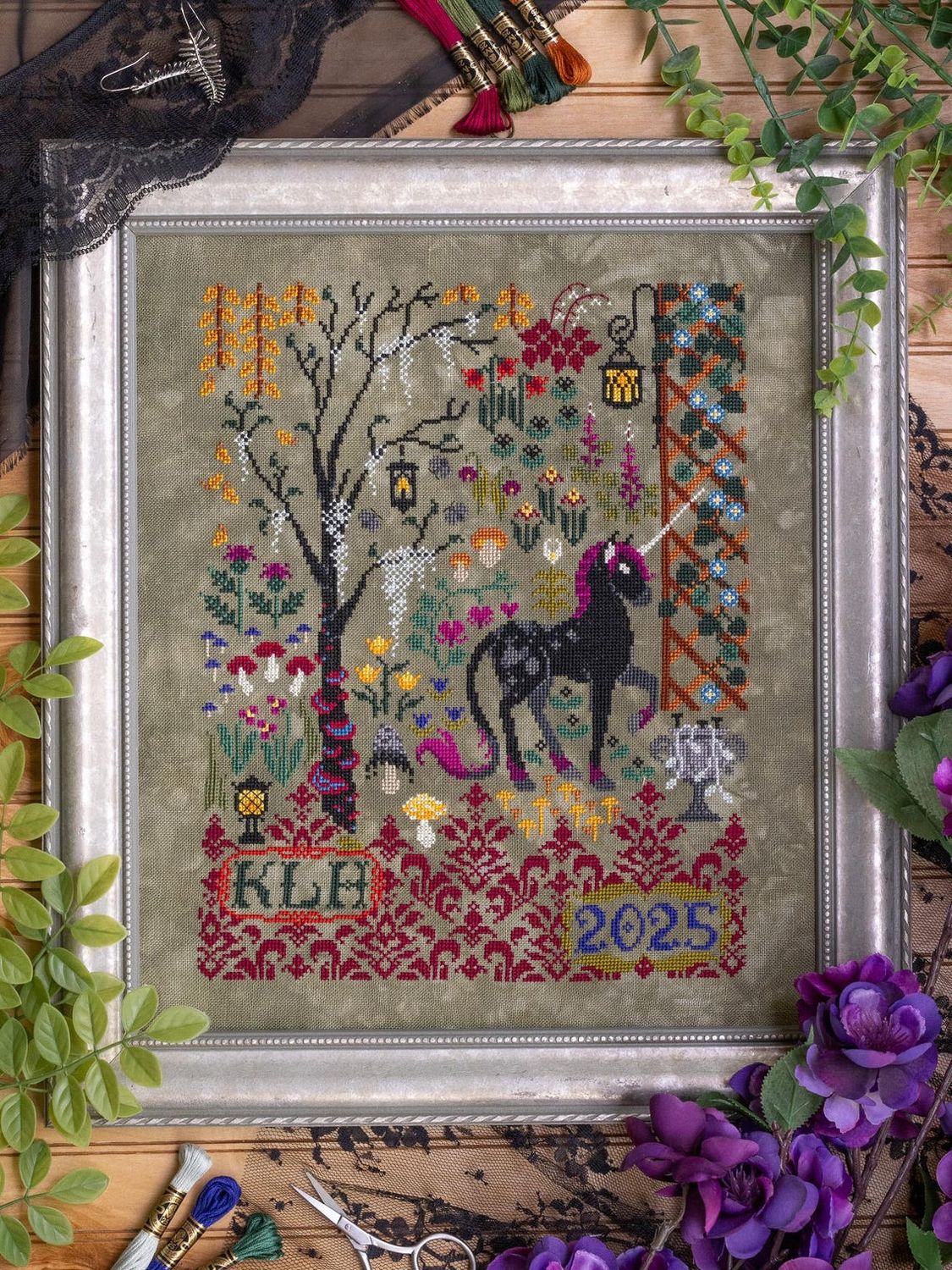 Garden of Shadows by Sprouting Lupine 2025 Printed counted cross-stitch pattern