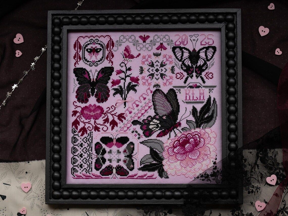 Butterfly Bouquet by Sprouting Lupine 2025 Printed counted cross-stitch pattern