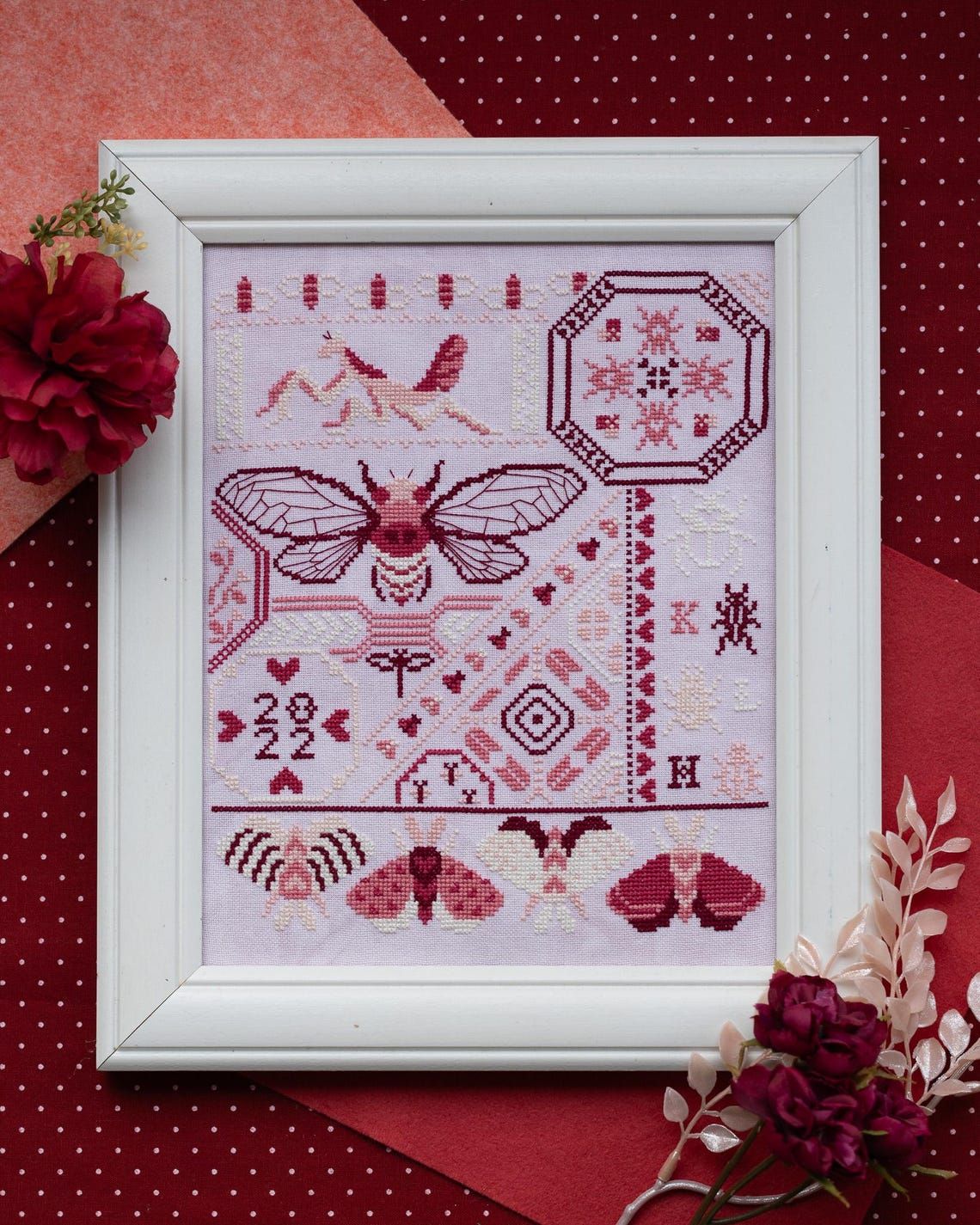 Love Bugs by Sprouting Lupine 2022 Printed counted cross-stitch pattern