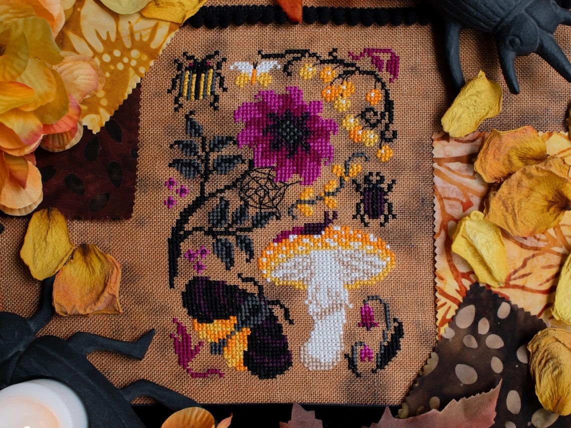 Witching Hour Nature Walk by Sprouting Lupine 2024 Printed counted cross-stitch pattern