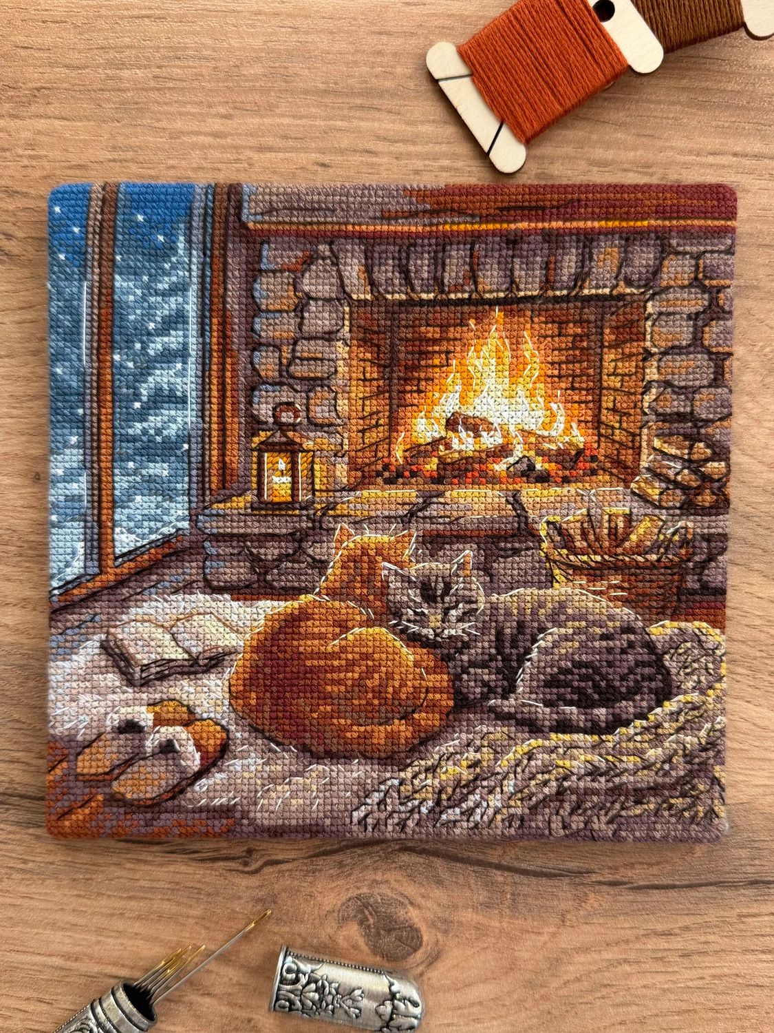 Purr-fect Warmth by World of Cross Stitch (Mir Vyshivki), designer Natalia Yurkevich Counted cross stitch kit