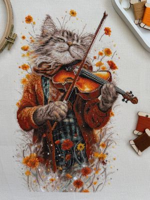 Music of Flowers by World of Cross Stitch (Mir Vyshivki), designer Inna Baidenko, counted cross-stitch kit
