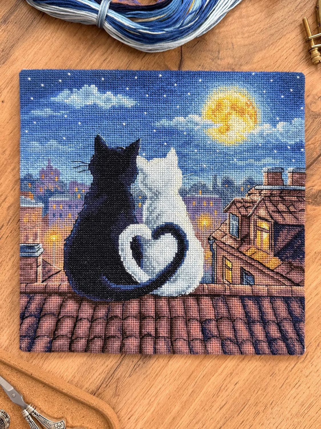 Moonlit Date by World of Cross Stitch (Mir Vyshivki), designer Anastasia Kravtsova, counted cross-stitch kit
