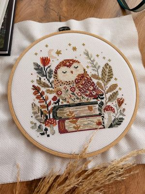 Herbarium: Little Owl by World of Cross Stitch (Mir Vyshivki) Counted cross stitch kit