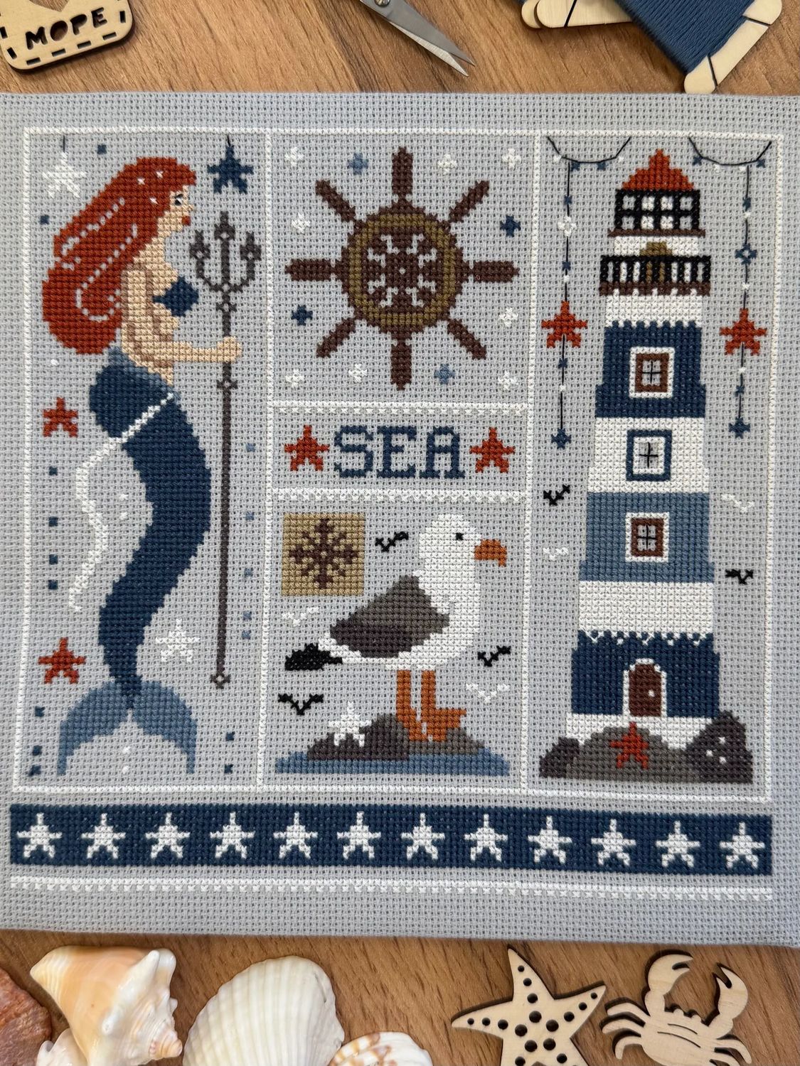 Marine World by World of Cross Stitch (Mir Vyshivki) designer The Little Stitcher Counted cross-stitch kit