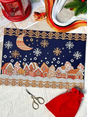 Winter Houses by World of Cross Stitch (Mir Vyshivki) designer Anna Gutova Counted cross stitch kit