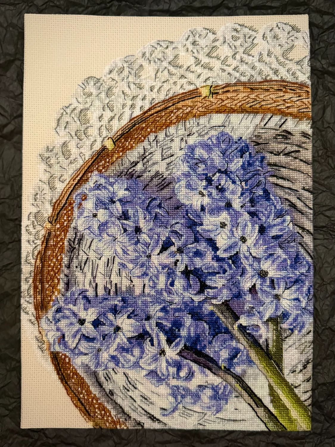 Hyacinths by World of Cross Stitch (Mir Vyshivki), designer Inna Baidenko, counted cross-stitch kit