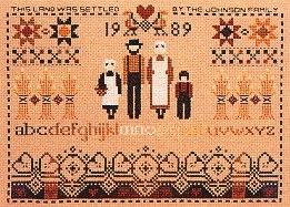 Settler's Sampler by Told in a Garden. Designer Marilyn Leavitt-Imblum counted cross-stitch pattern