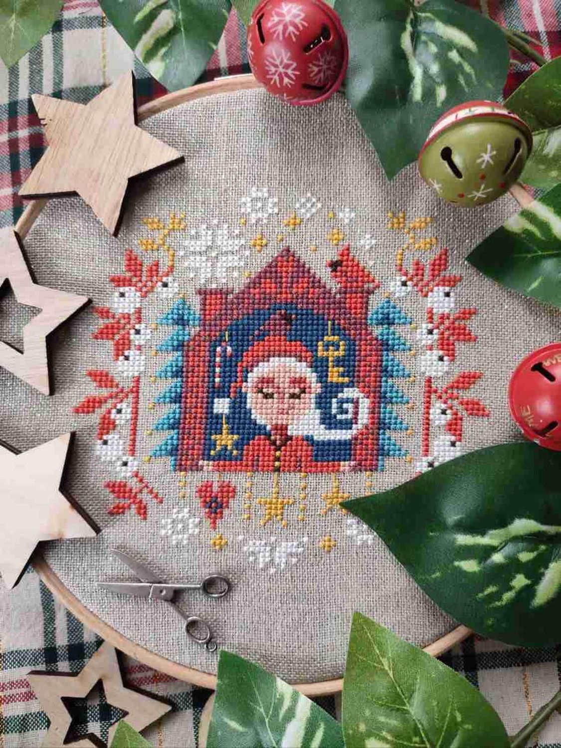 Christmas Window by Barbara Ana Designs Exclusive Needlework Marketplace 2026 Counted Cross Stitch Pattern