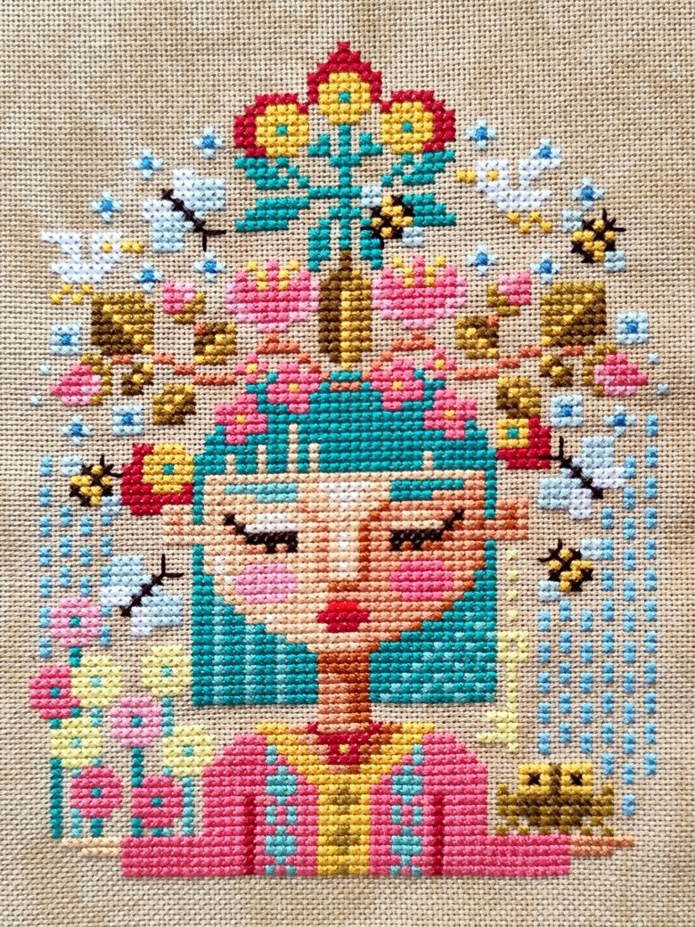 Spring Dreamer by Barbara Ana Designs Seasons' Dreams SAL part one Counted Cross Stitch Pattern