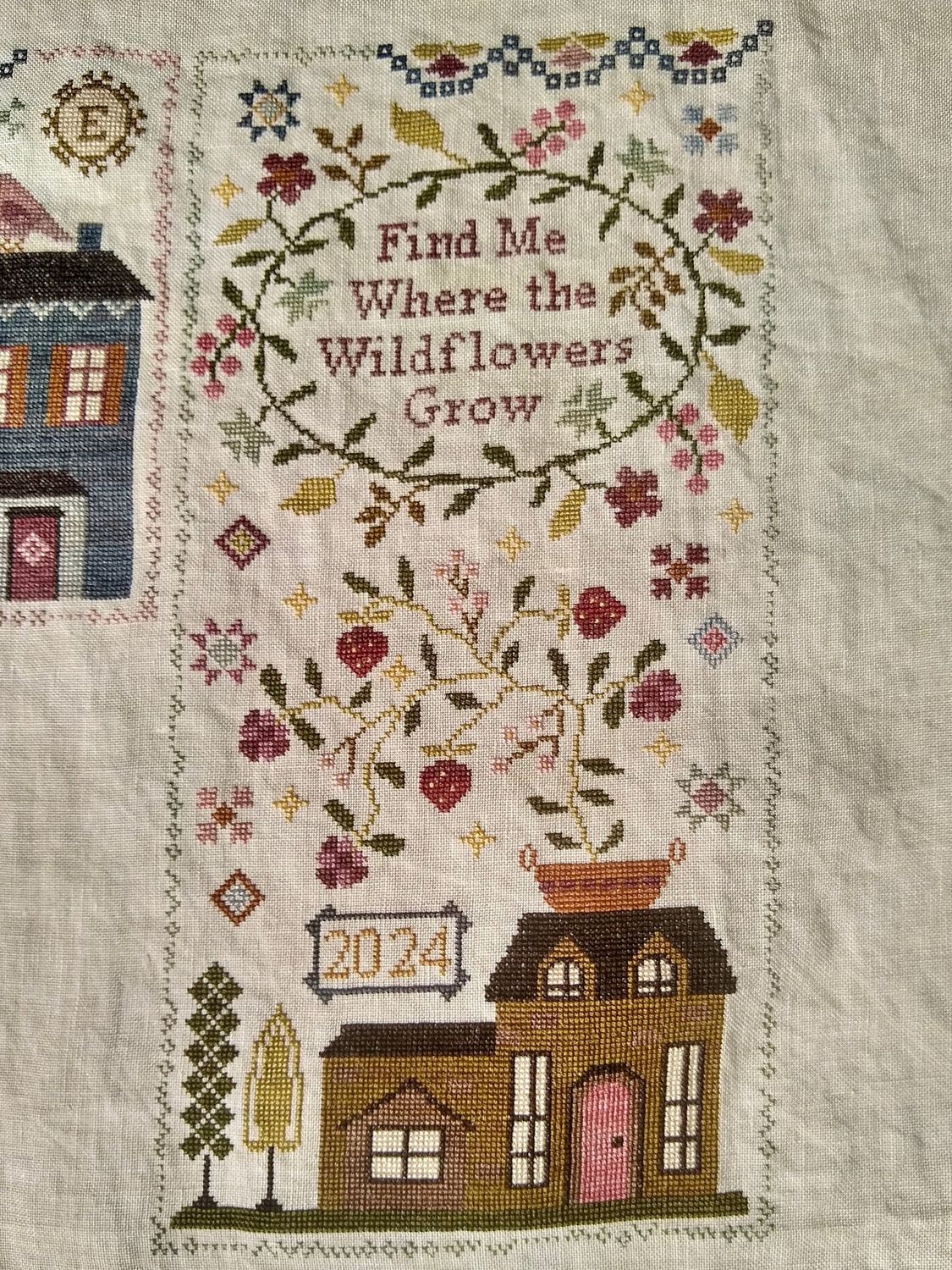 Where the Wildflowers Grow by Blueberry Ridge Designs 2024 Blueberry Ridge Gardens series Part 2 of 6 Counted cross-stitch pattern