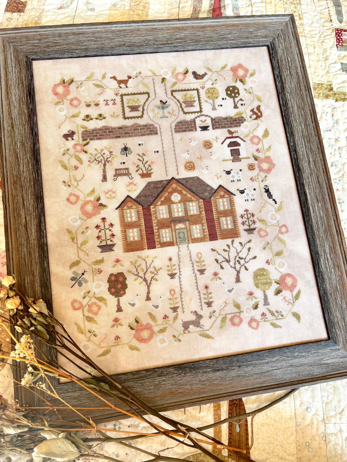 The Garden at Rosewood Hollow by Blueberry Ridge Designs Exclusive Needlework Marketplace 2026 Counted cross-stitch pattern