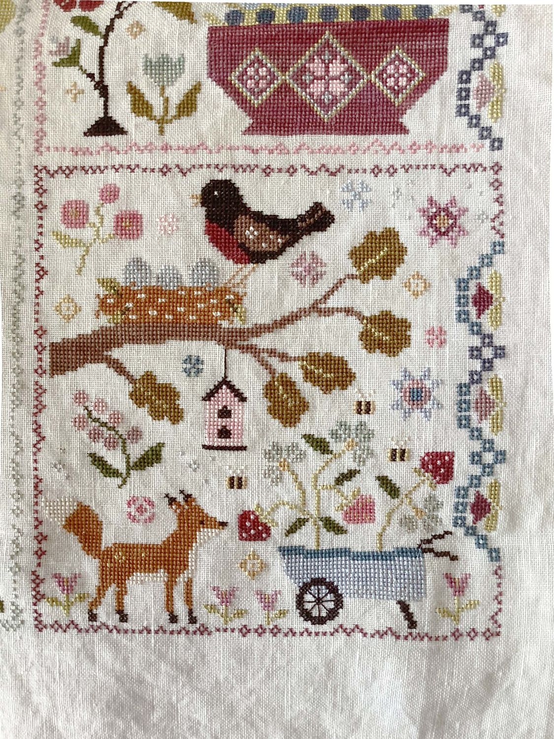 By the Nesting Tree by Blueberry Ridge Designs 2026 Blueberry Ridge Gardens series Part 5 of 6 Counted cross-stitch pattern
