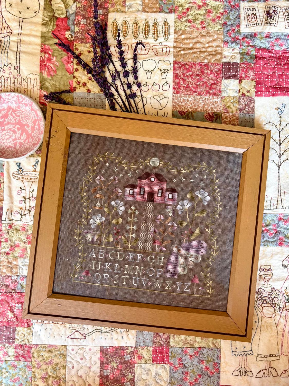 Moonlight Garden Sampler by Blueberry Ridge Designs Exclusive Needlework Marketplace 2026 Counted cross-stitch pattern