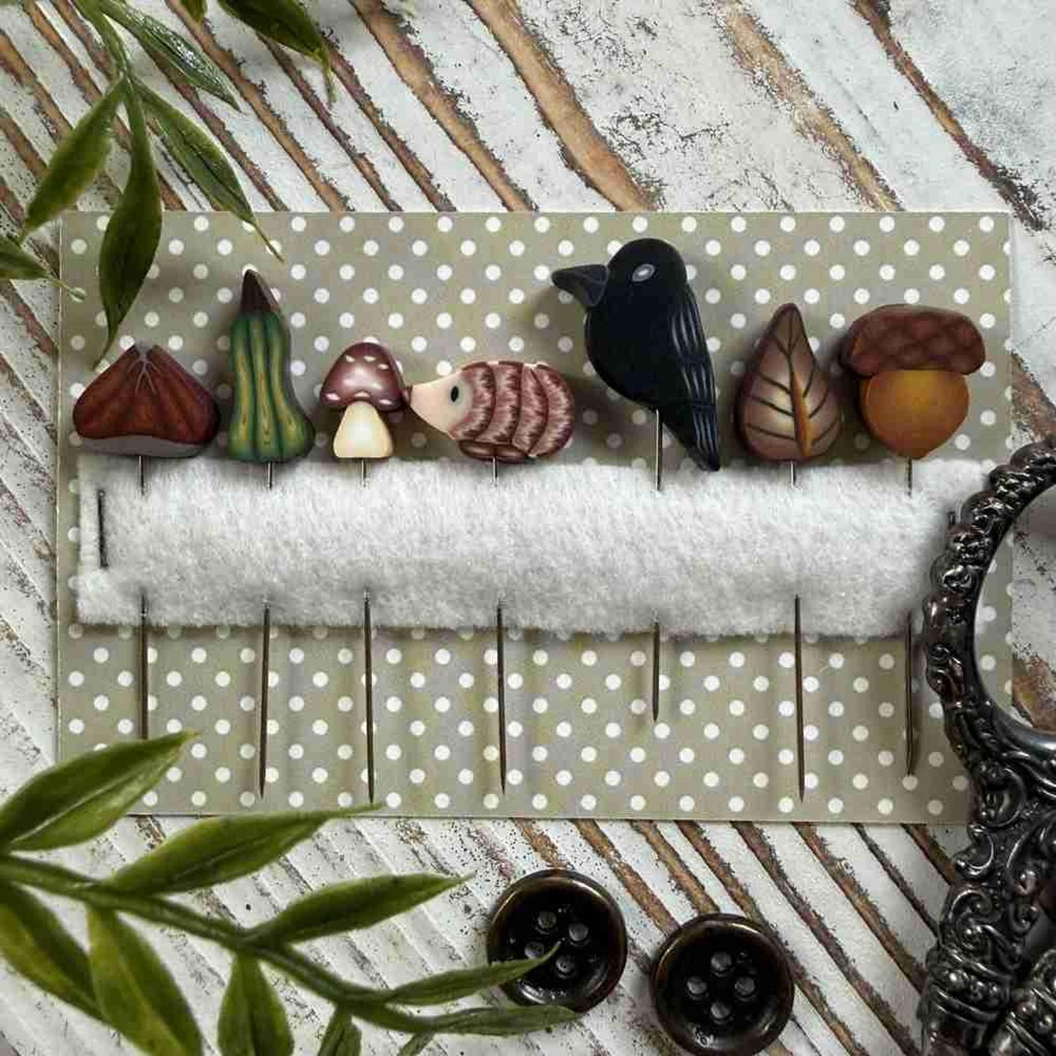 Fall Garden Pin Set by PuntiniPuntini