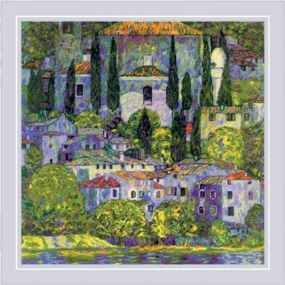 Landscape with Cypresses after G. Klimt’s painting by Riolis 2025 Museum Collection Counted cross-stitch kit