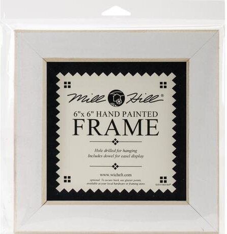 Antique White Embroidery Frame by Mill Hill Hand-painted Solid Color Wooden Frame 6" x 6"