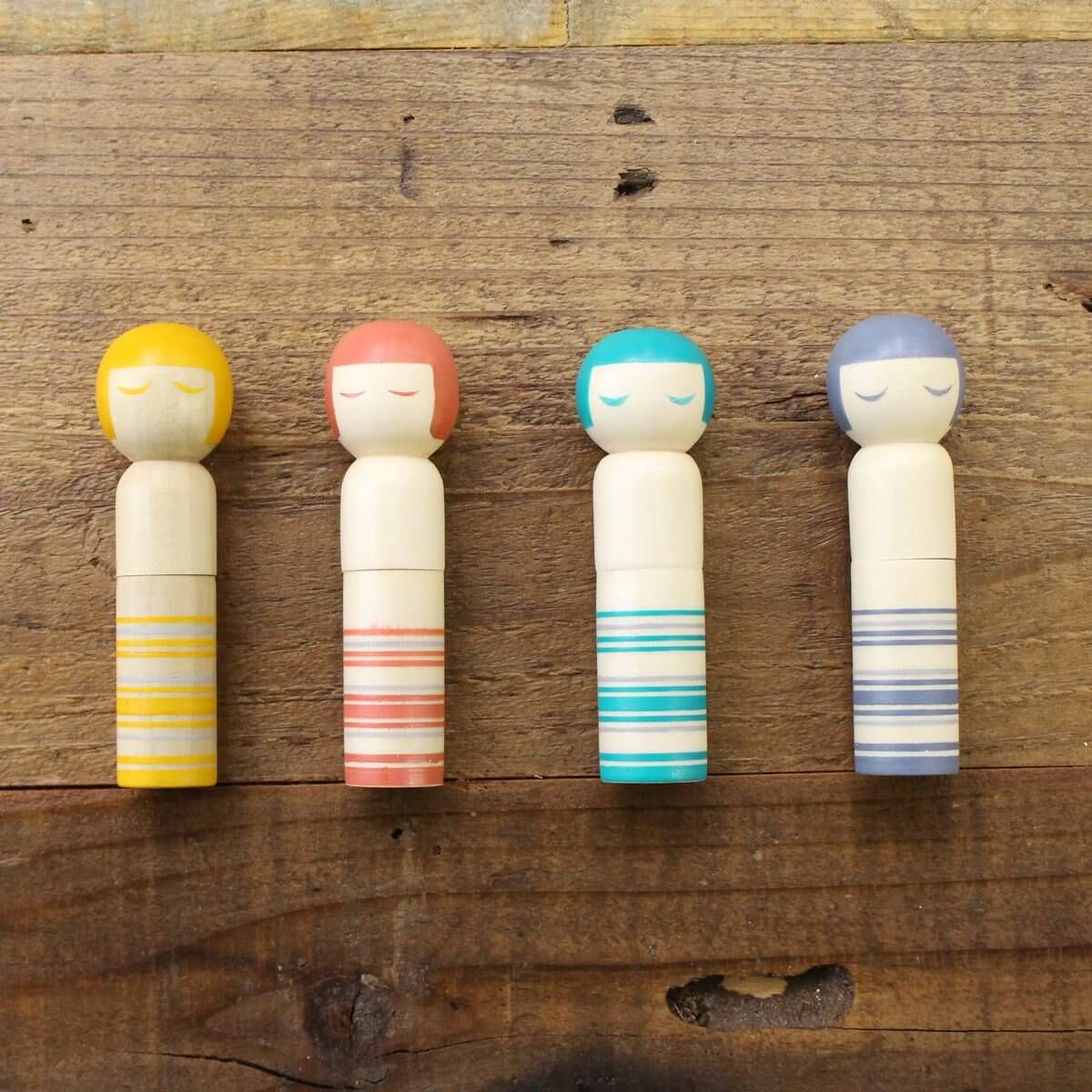 Kokeshi Doll Pincushion Set by Cohana, Japan