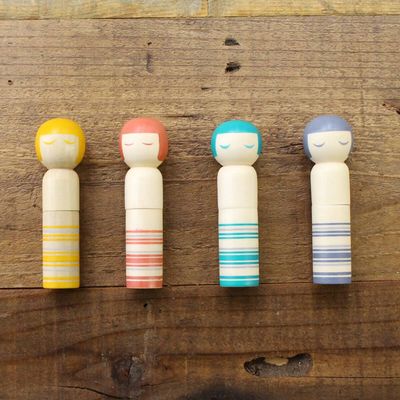 Kokeshi Doll Pincushion Set by Cohana, Japan