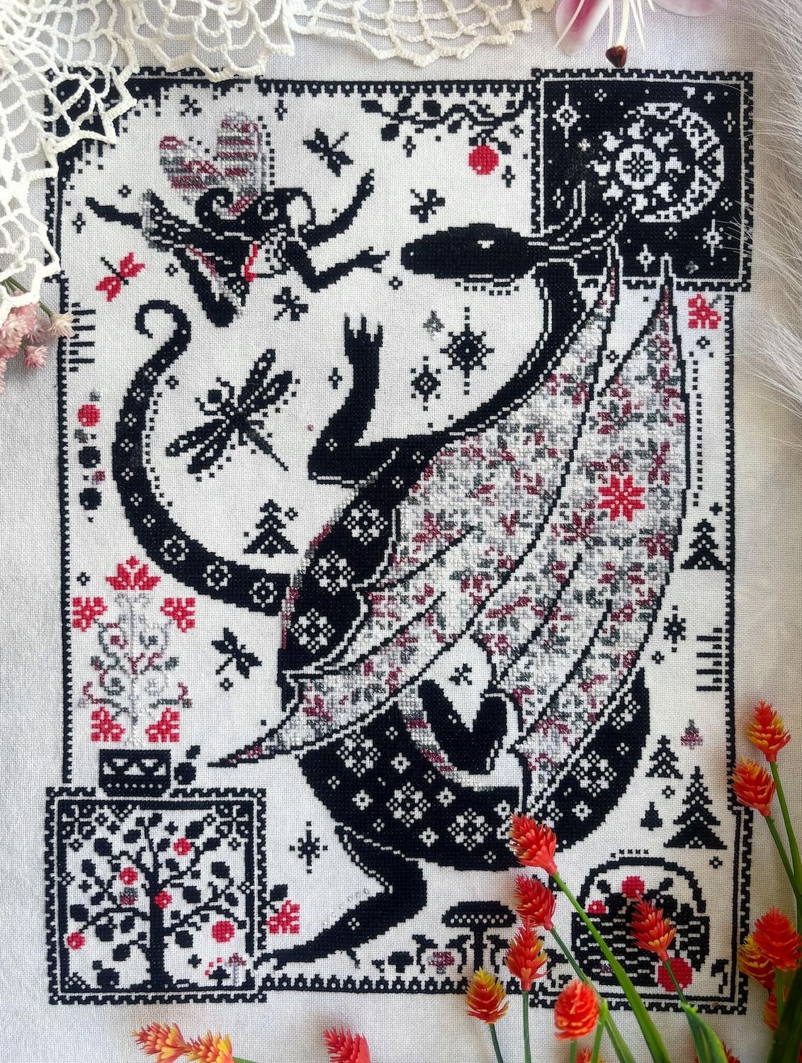 In Our Dreams We Are Dancing by Quaternion Creations 2026 Counted cross-stitch pattern