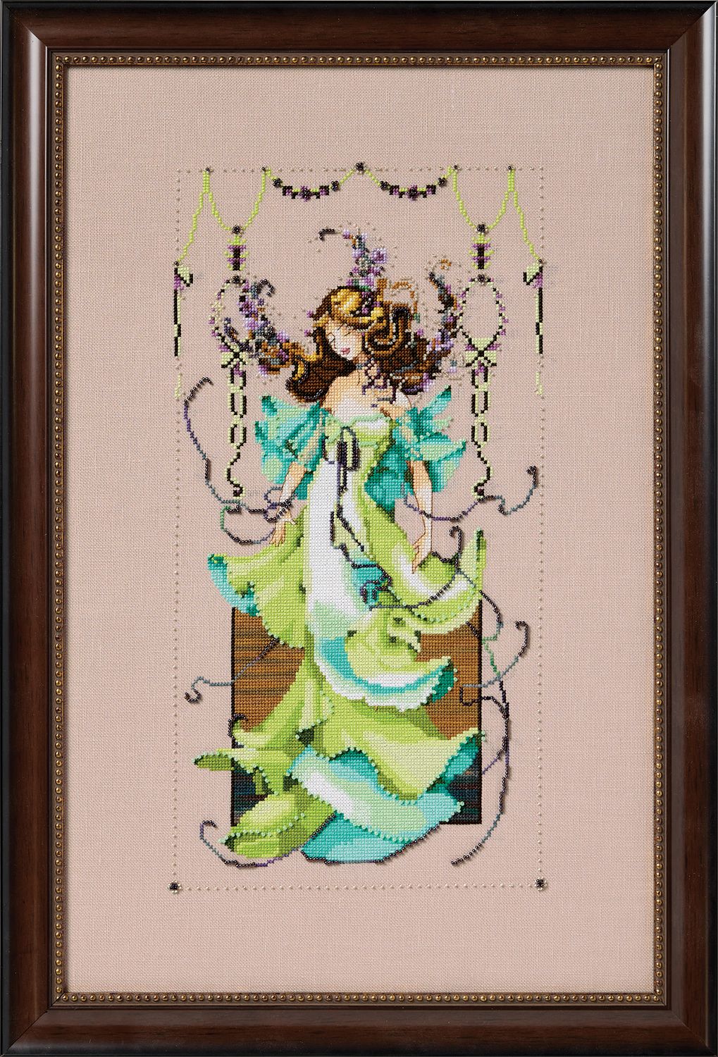 Tallulah Blue by Mirabilia Designs 2027 Counted cross stitch pattern, Embellishment Pack