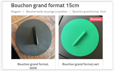 Bouchon boite recyclage à canettes