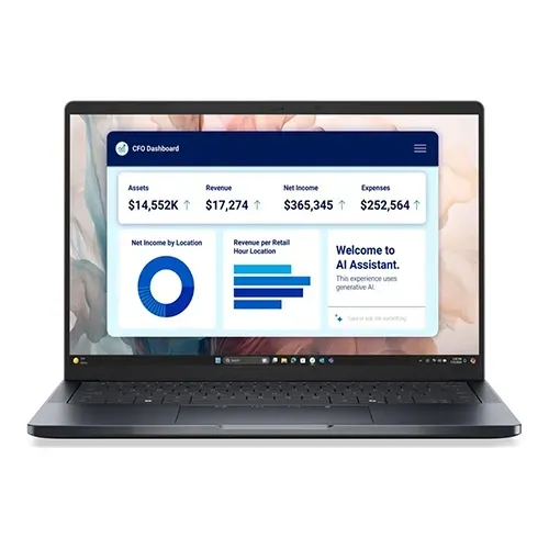 Dell Pro 14 Premium 14-inch Core Ultra 5 236V 16GB RAM 512GB SSD Win 11 Pro AI Laptop - Arabic Keyboard