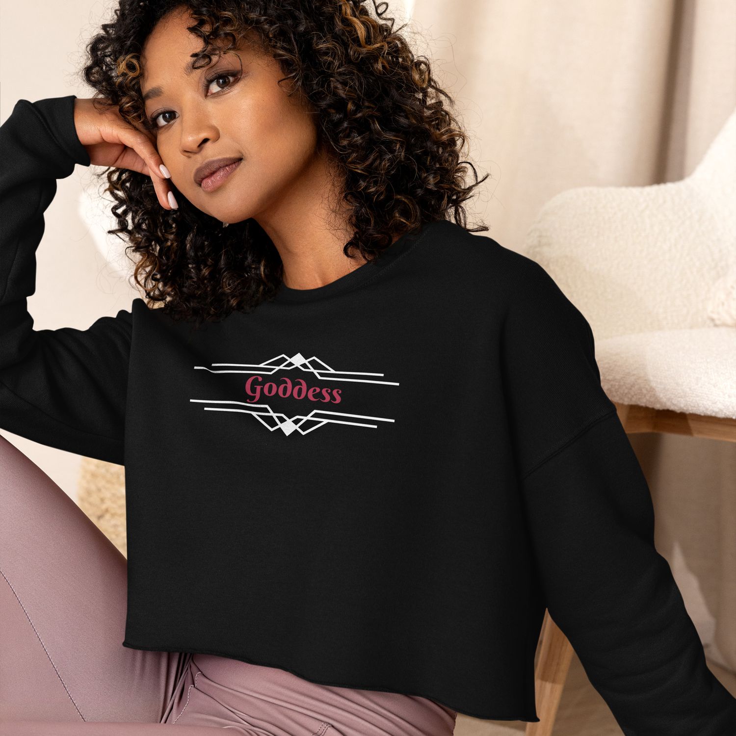 Goddess | Bella and Canvas Crop Sweatshirt