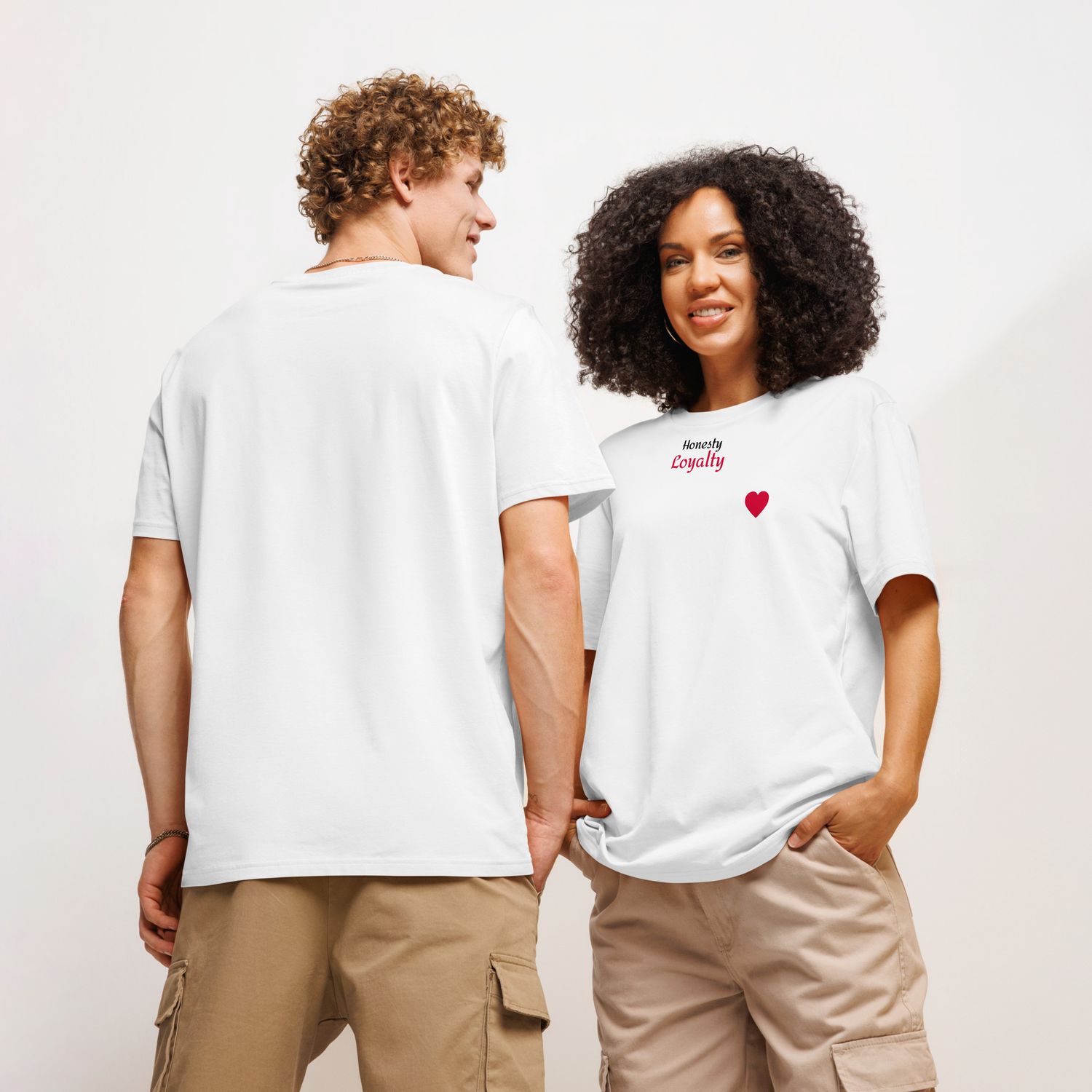 Honesty and Loyalty| Unisex organic ribbed neck t-shirt