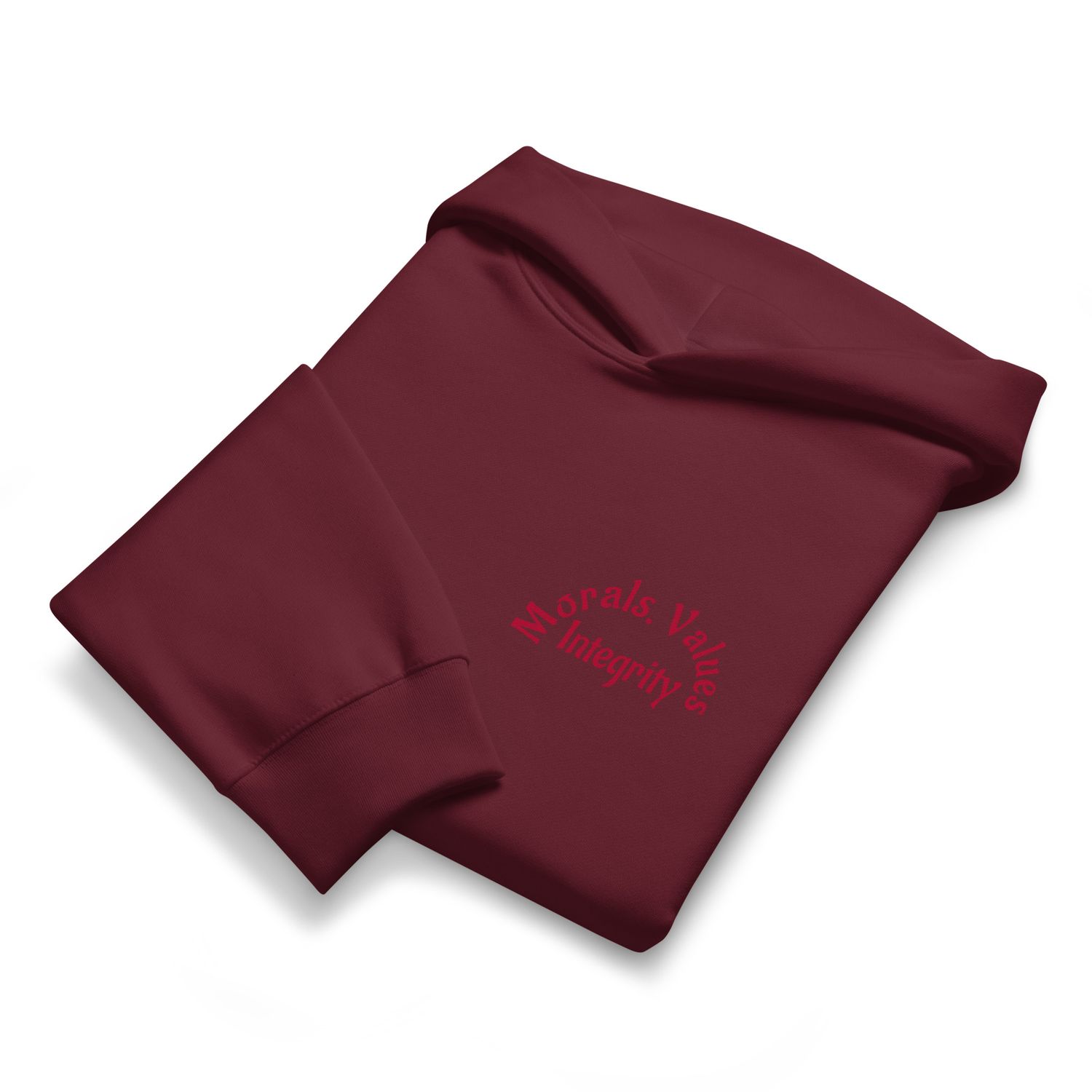 Integrity. Morals. Values. Oversized heavyweight hoodie