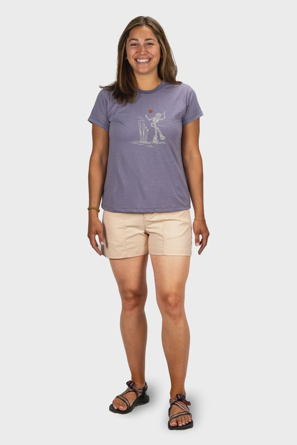 25 W AMIGOS TEE, Color: MOONSTN, Size: S