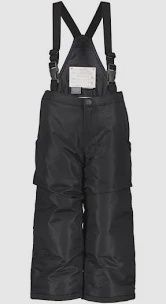 22 FROSTY SUSPENDER PANT, Color: BLACK, Size: 3