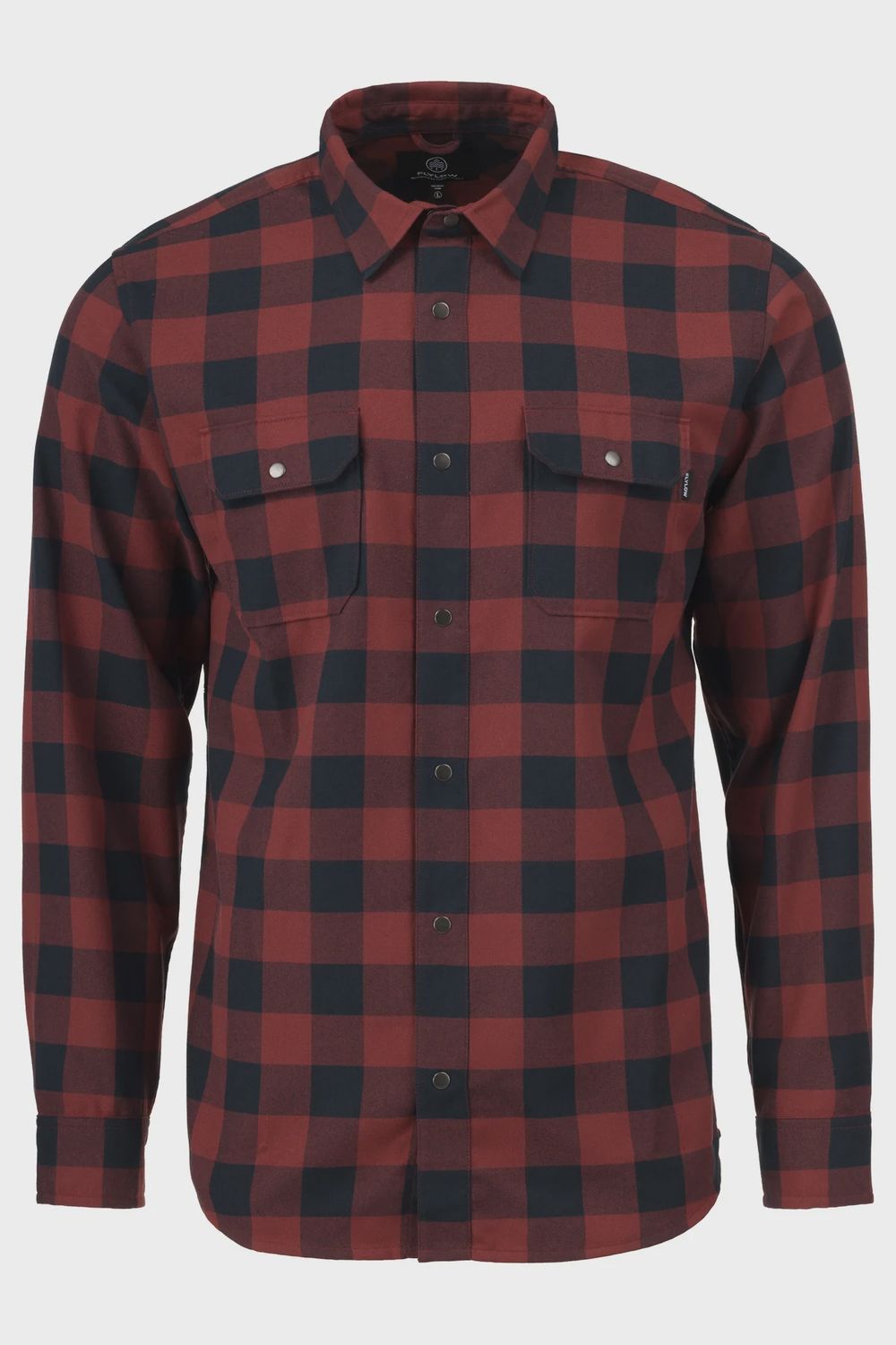 Handlebar Tech Flannel, Color: Amaro/Black Plaid, Size: M