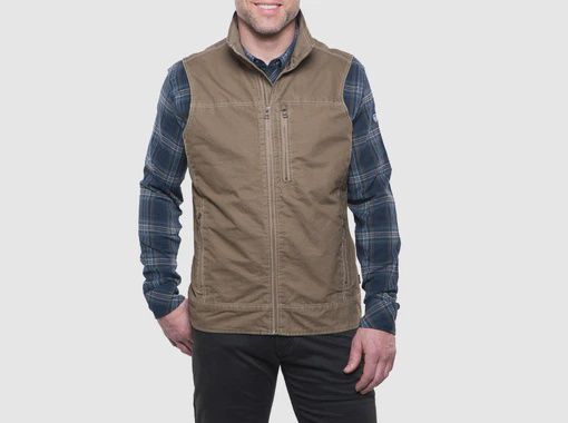 24 BURR VEST, Color: KHAKI, Size: M