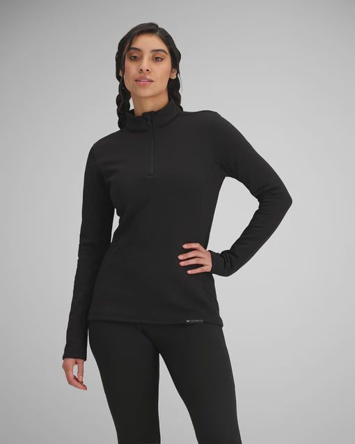 25 W ULTRA GEAR 1/4 ZIP, Color: BLACK, Size: S