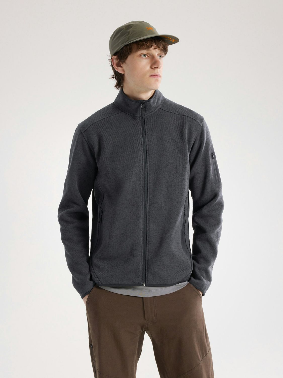 25 COVERT CARDIGAN M, Color: BLK/HTR, Size: L